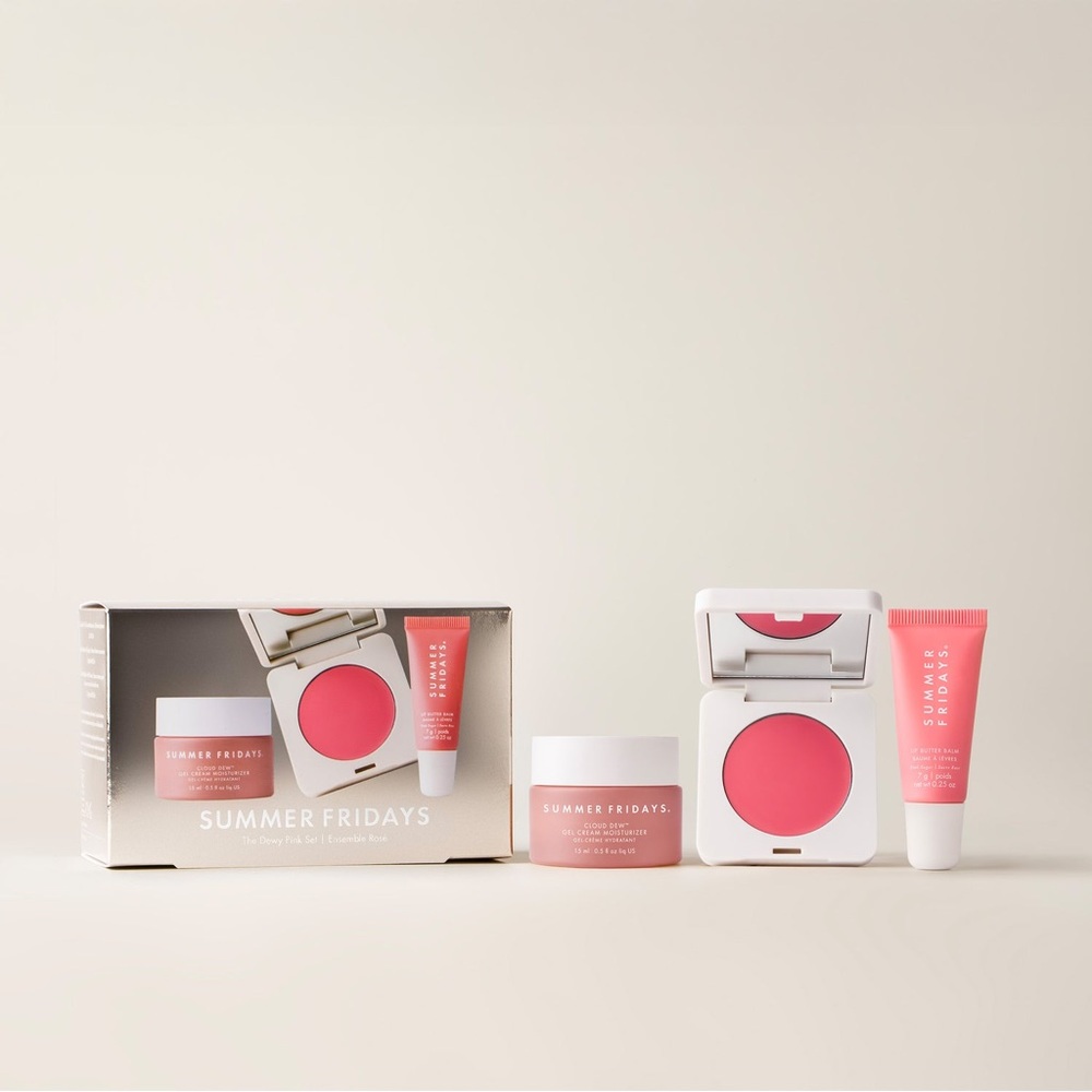 NWT Summer Fridays The Dewy Pink Set